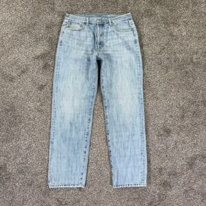 Outerknown SEA Jeans Mens 31x30 Statesman Relaxed Fit Light Wash USA Made